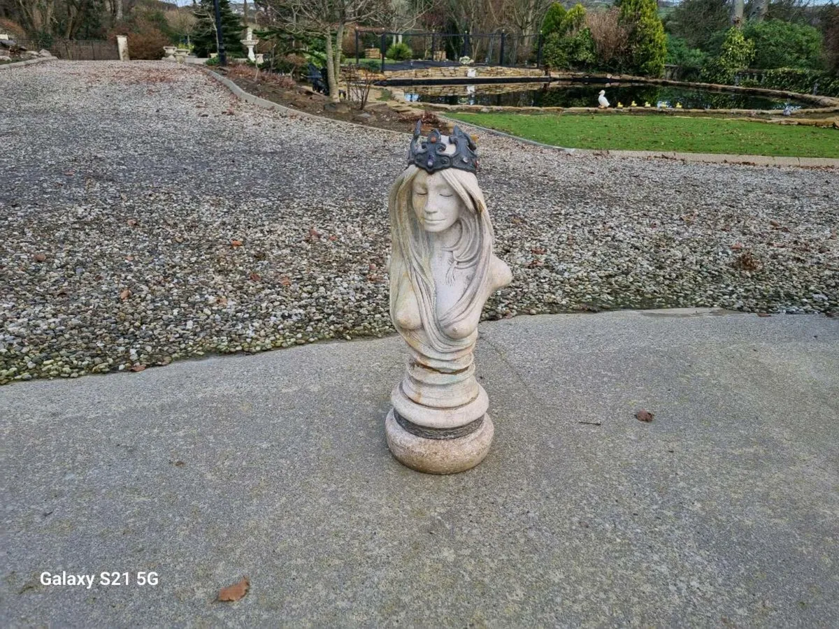 Heavy Stone Bust of Queen Guinevere - Image 1