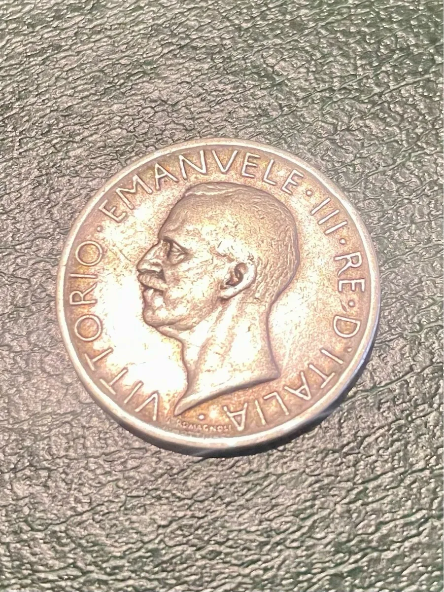Italian silver 5 lire 1927 Vittorio Emanuele III - Image 2