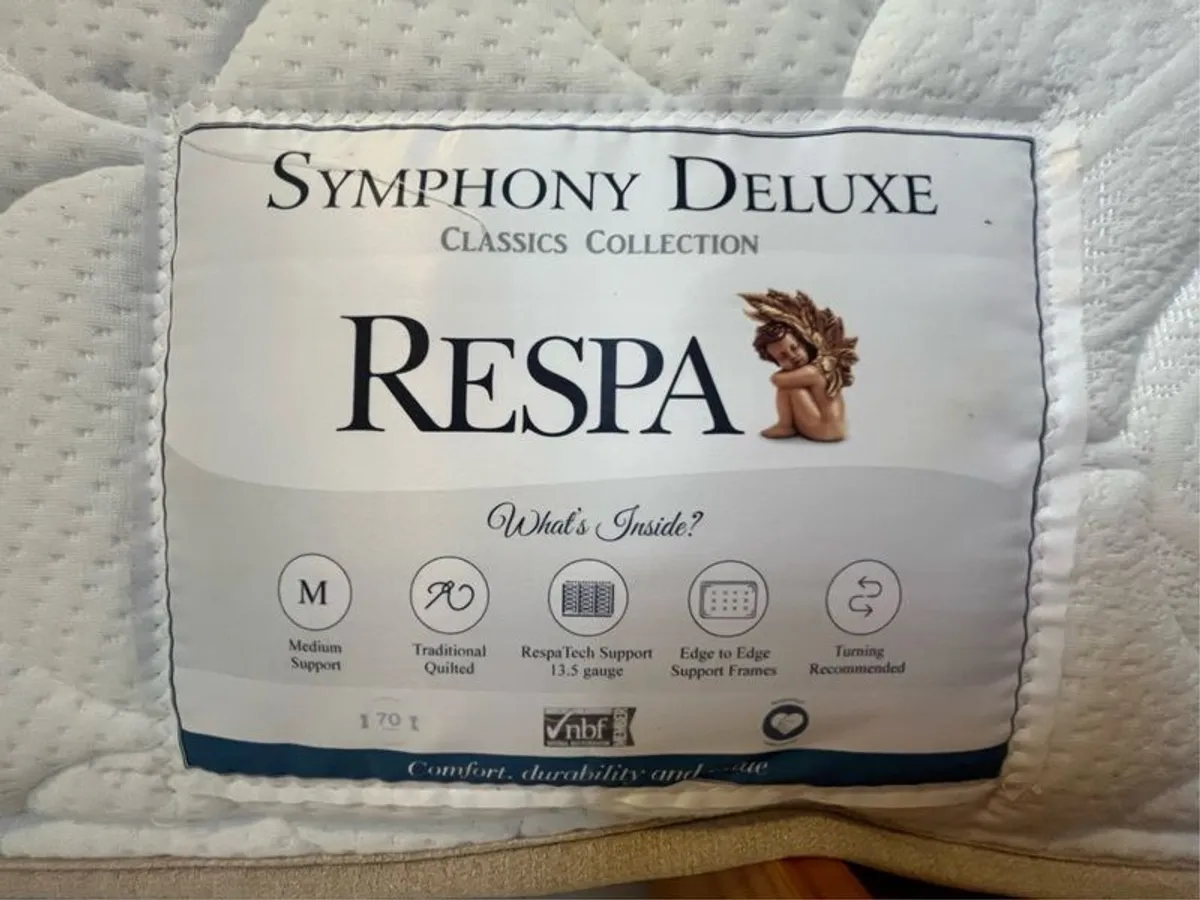 Respa Double Bed & Frame as new - Image 4