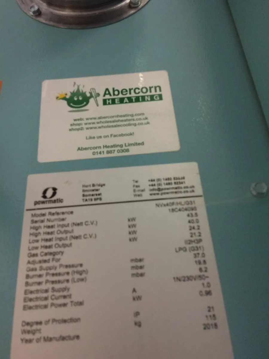 Powermatic NVx40F - Gas warm air heater - Image 2