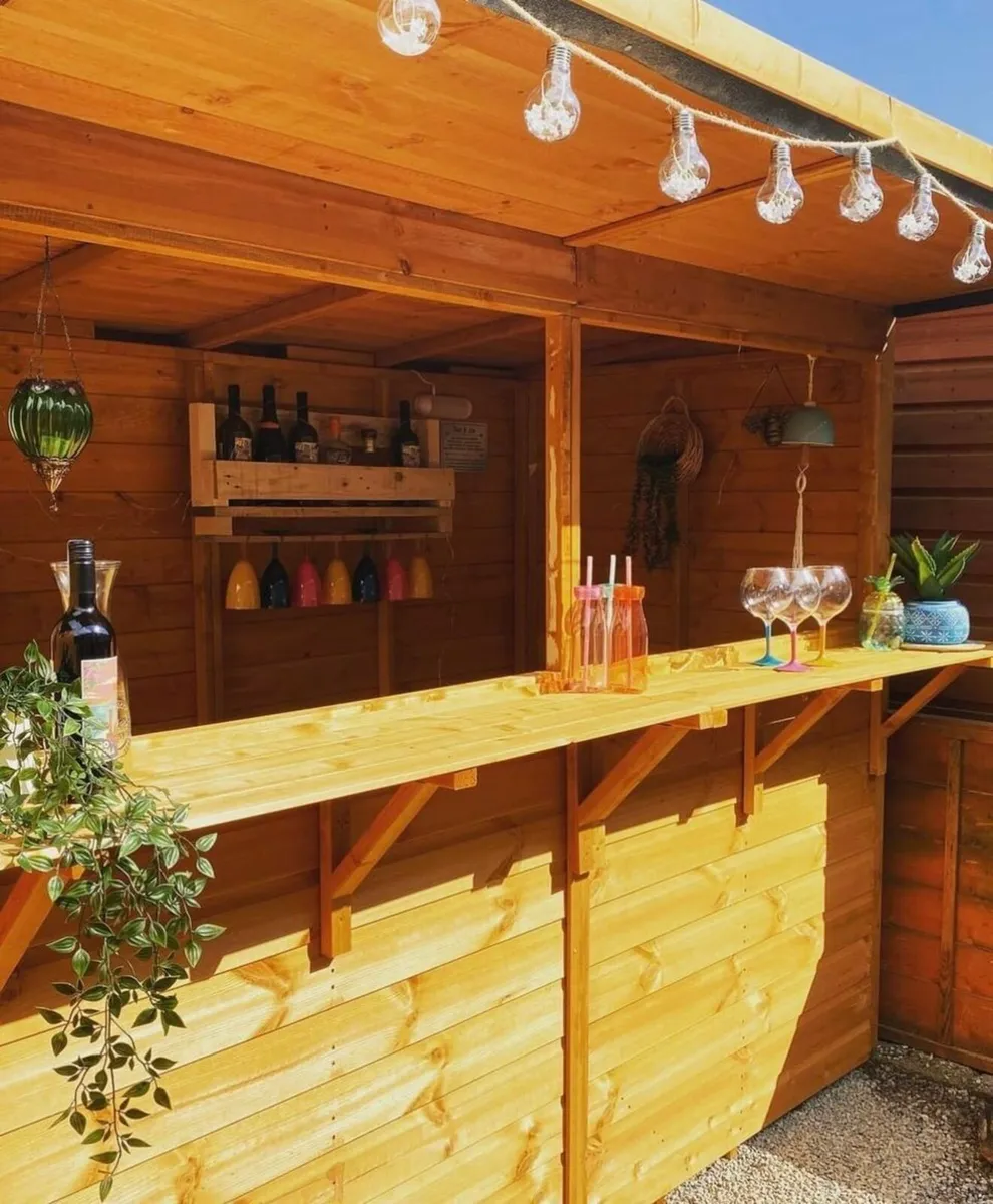 10X4 Pub Bar Coffee Dock Shed - Image 4