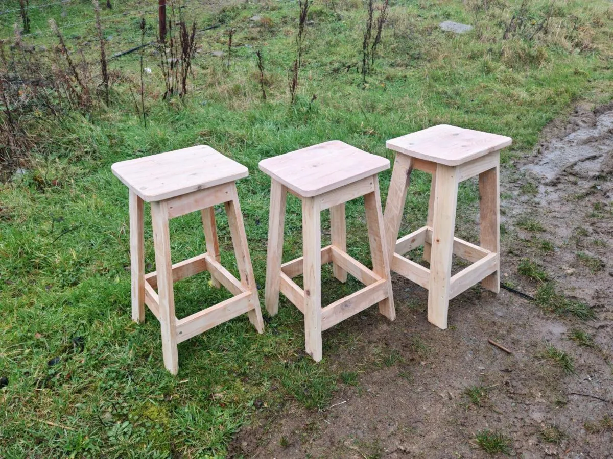 Handmade rustic stools - Image 1