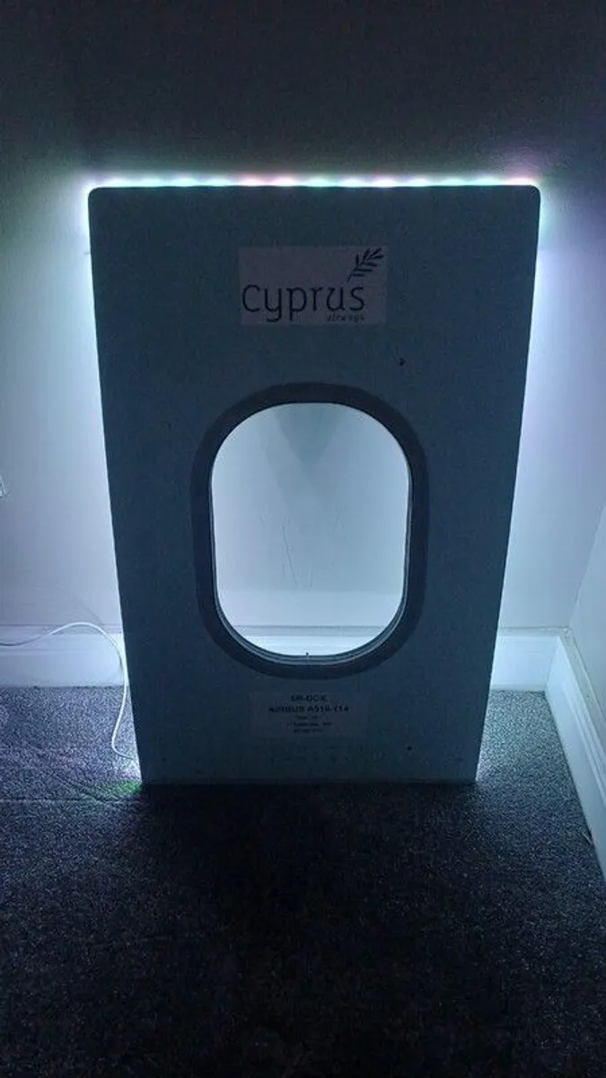 Authentic Airbus A319 Aircraft Window Panel LED lights Cyprus Airways | Reg 5B-DCX - Image 2