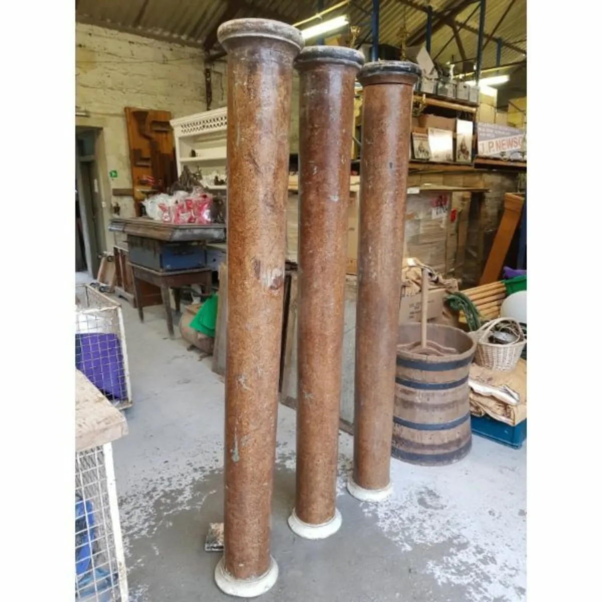 Columns – Pitch Pine – Set of 3 – KAS465 - Image 1