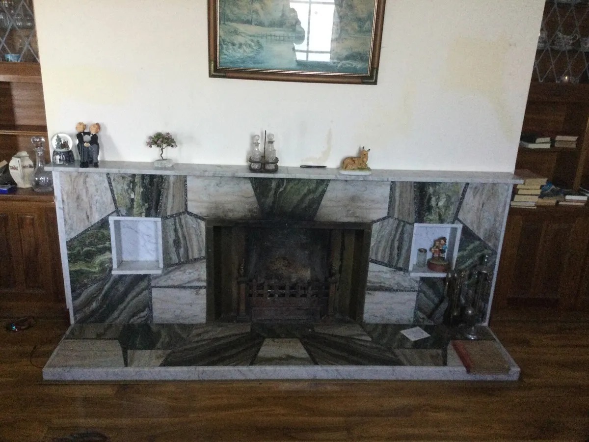 Connemara Marble Fire Place and Mahogny Units - Image 1