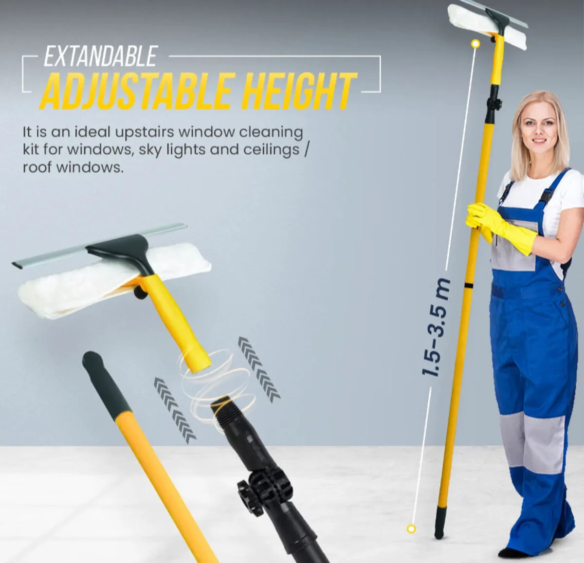 3.5Metre Window Cleaning Kit Extendable Pole NEW - Image 1