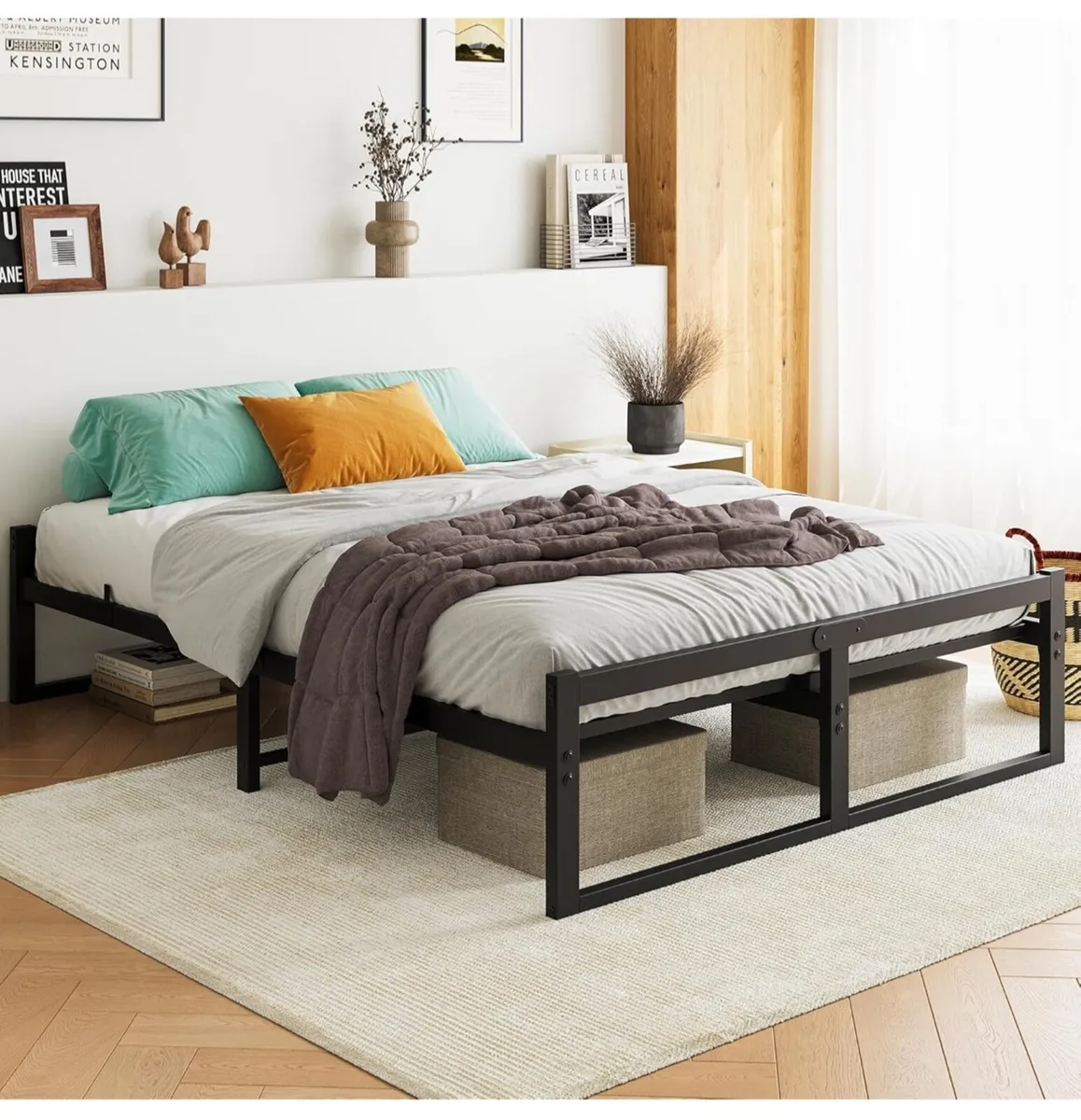 King Size Metal Bed Frame Platform - Image 3
