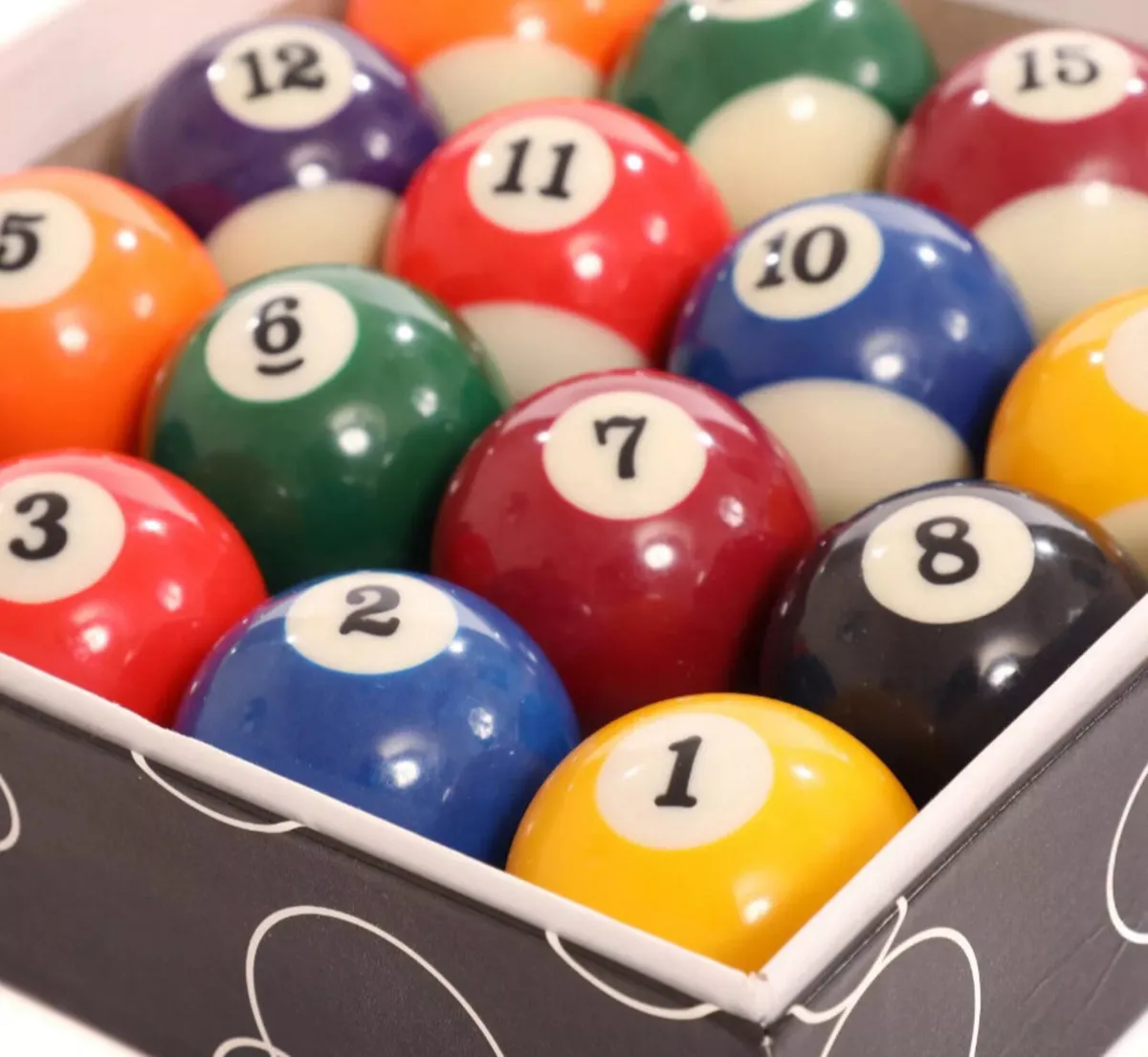 NEW Pool Balls Set 16Pcs Spots And Stripes 2”inch - Image 2