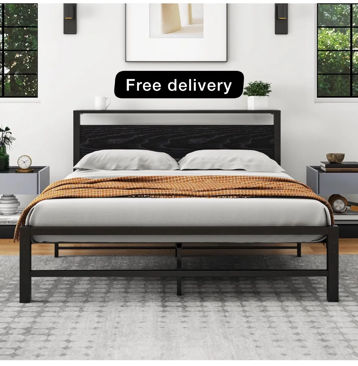 5ft King Metal Platform Bed Frame - Image 1