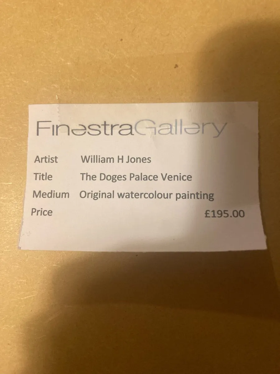 Venice watercolour painting signed artwork - Image 2