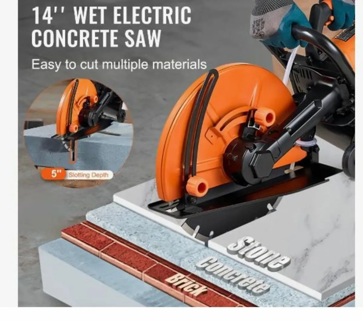 14"/35.6 cm Electric Concrete Saw - Image 2