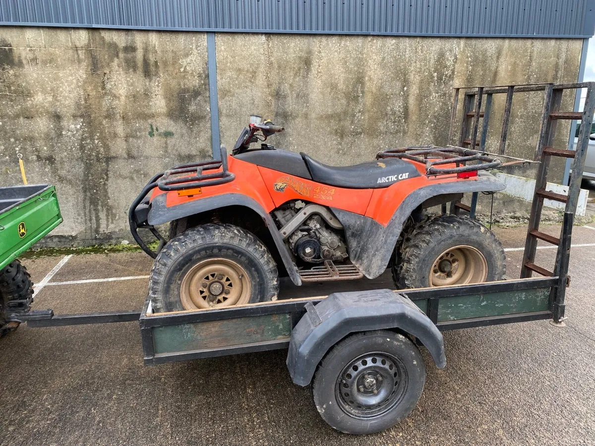Arctic Cat Quad, 454 2WD Bearcat and Trailer - Image 1