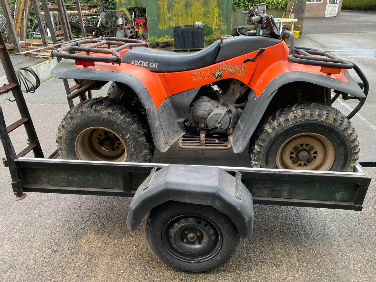 Arctic Cat Quad, 454 2WD Bearcat and Trailer - Image 4