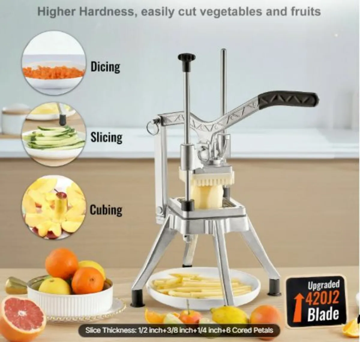 Commercial Chopper with 4 Replacement Blades - Image 2