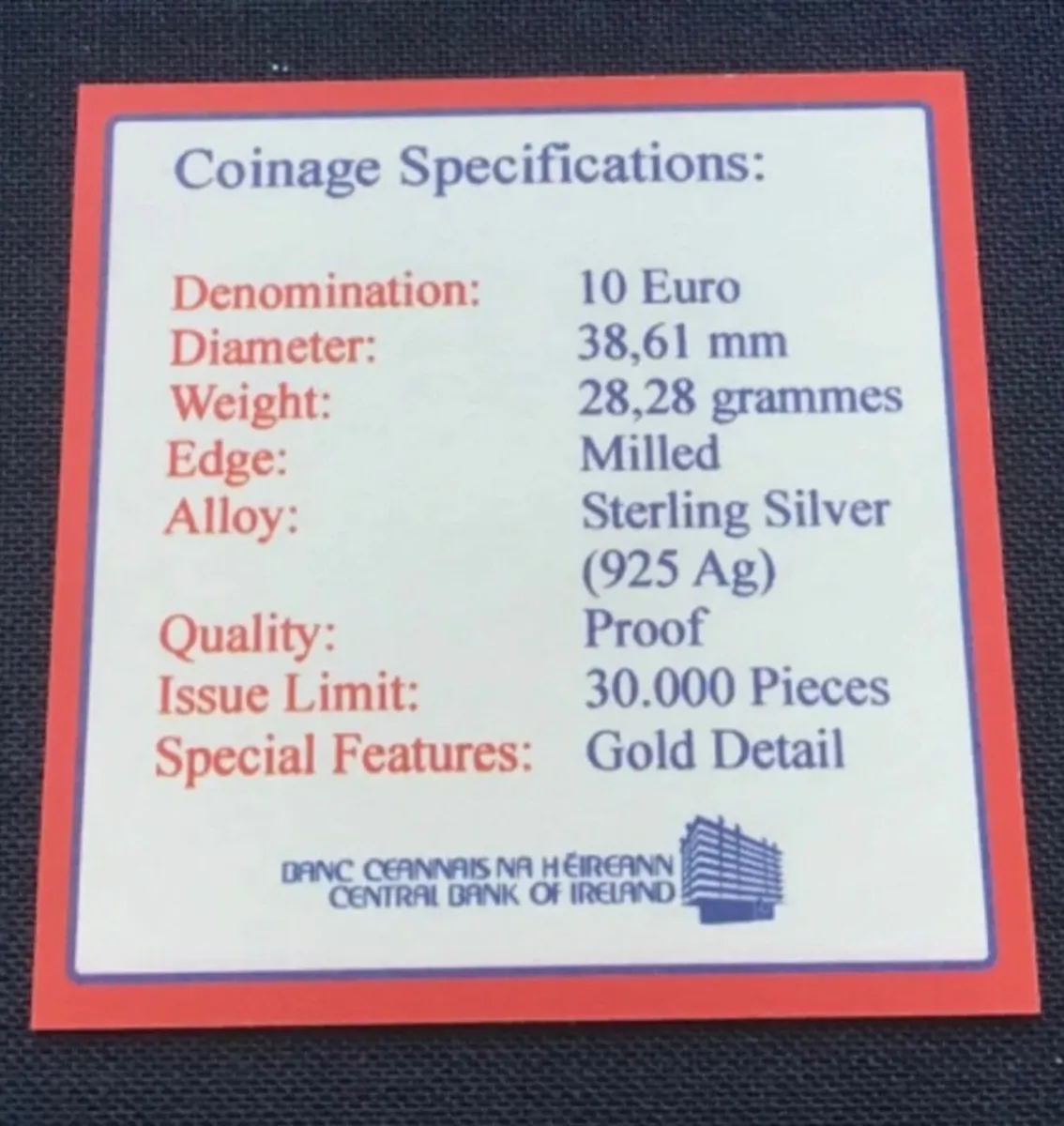 10 Euro 2003 Ireland Silver Proof Coin - Image 3