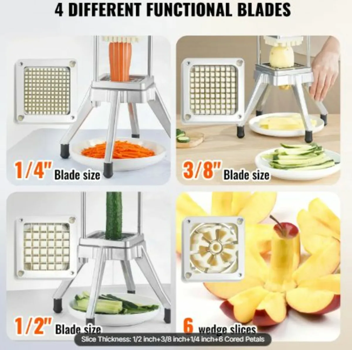 Commercial Chopper with 4 Replacement Blades - Image 4