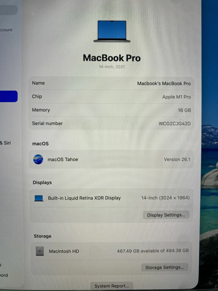 MacBook Pro 14-inch (2021) M1 Pro | 16GB | 512GB - Image 2