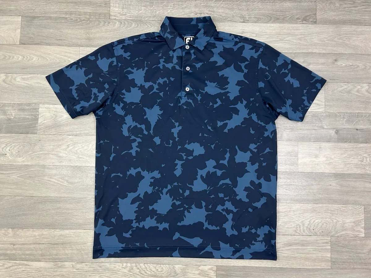 FootJoy FJ Patterned Golf Polo Shirt Mens XL - Image 1
