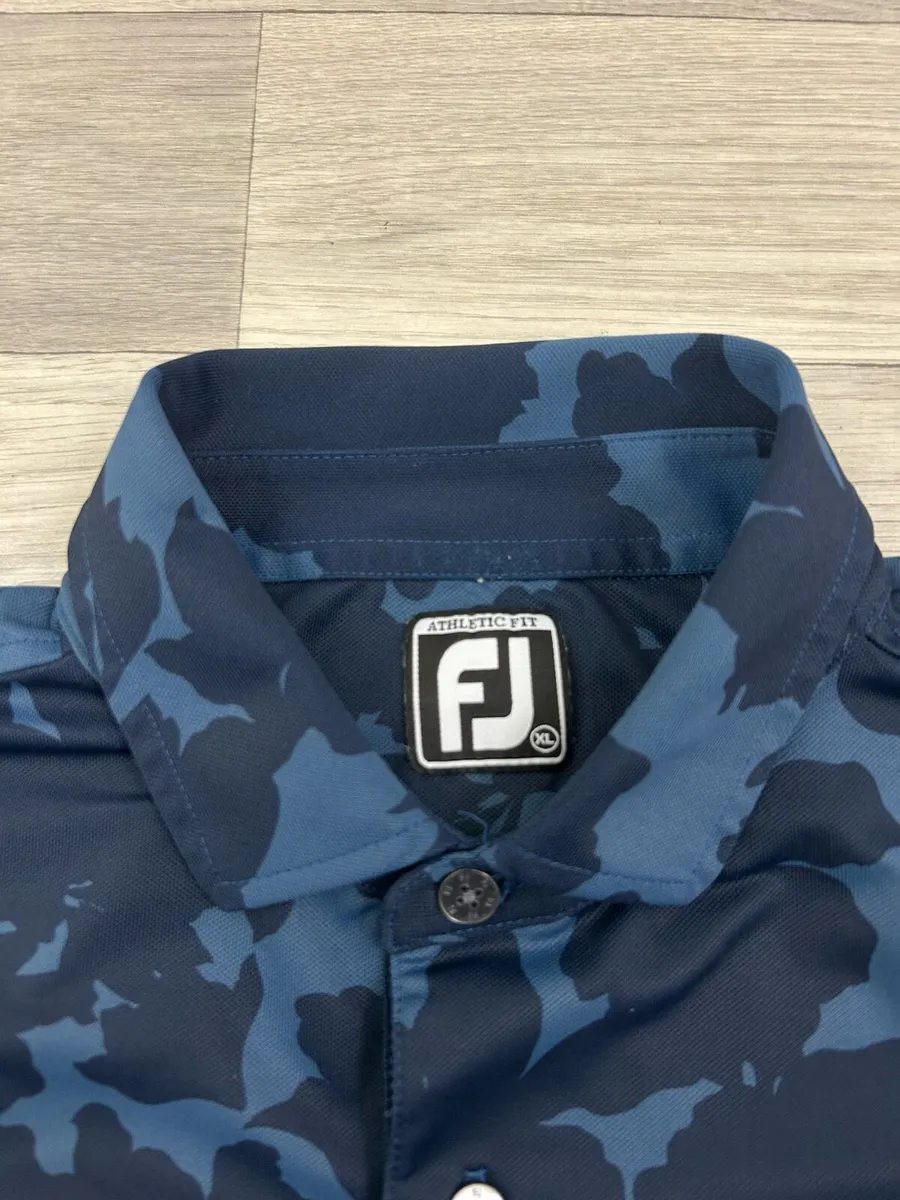 FootJoy FJ Patterned Golf Polo Shirt Mens XL - Image 3