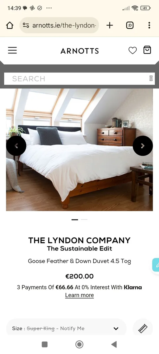 Lyndon company 4.5 Tog down super king duvet - Image 3