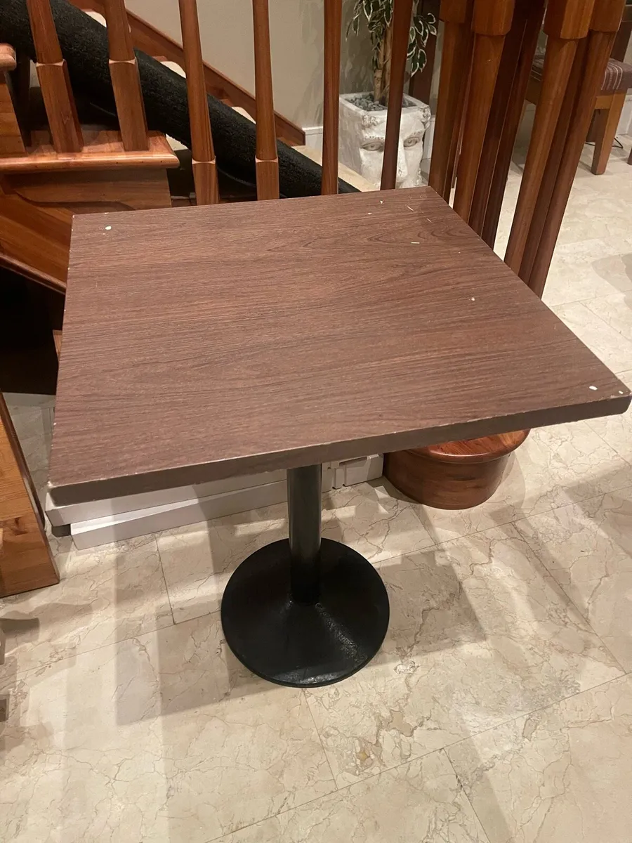 3 x Matching Solid Commercial Restaurant Tables - Image 1