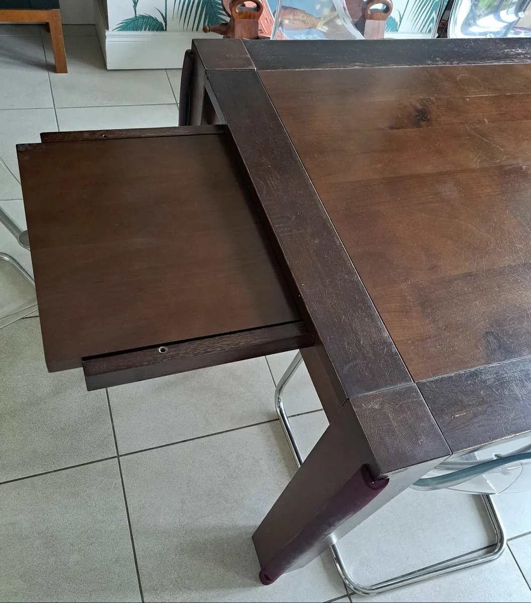 Large Extendable Walnut Dining table - Image 3