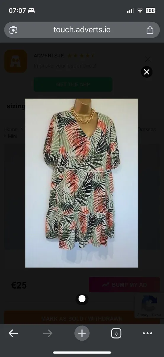 BRAND NEW Ladies Dress: Size 8 (but fit 10-12) - Image 2