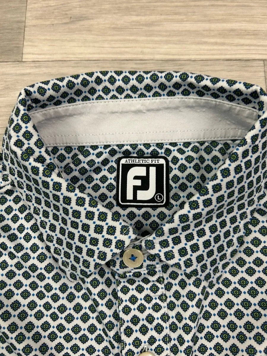 FootJoy FJ Patterned Golf Polo Shirt Mens Large - Image 3