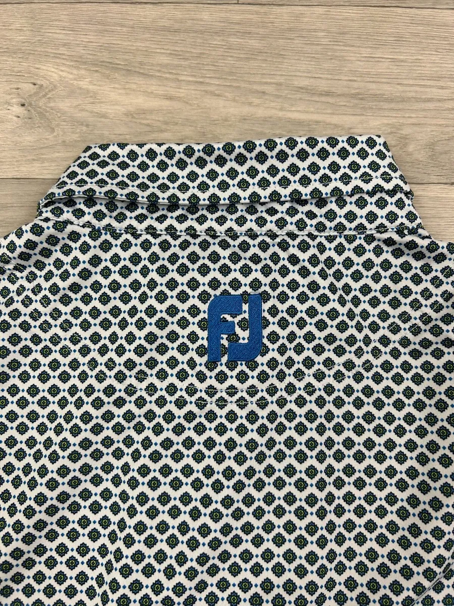 FootJoy FJ Patterned Golf Polo Shirt Mens Large - Image 4