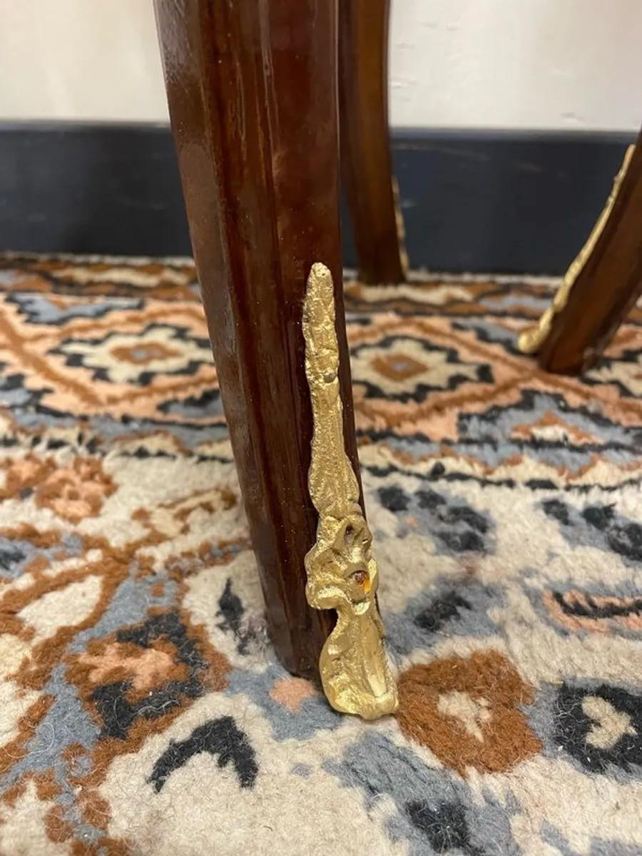 ON SALE ! Was 395 Now 330 !! French Style Side Tables Painted & Brass Detail - Image 4