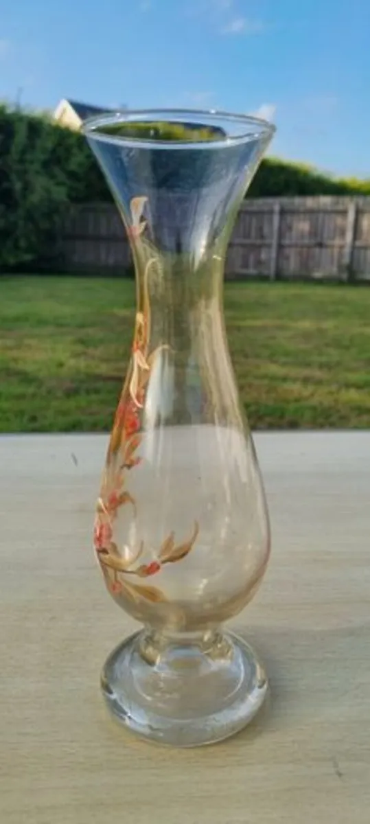 Hand-painted glass vase - Image 2