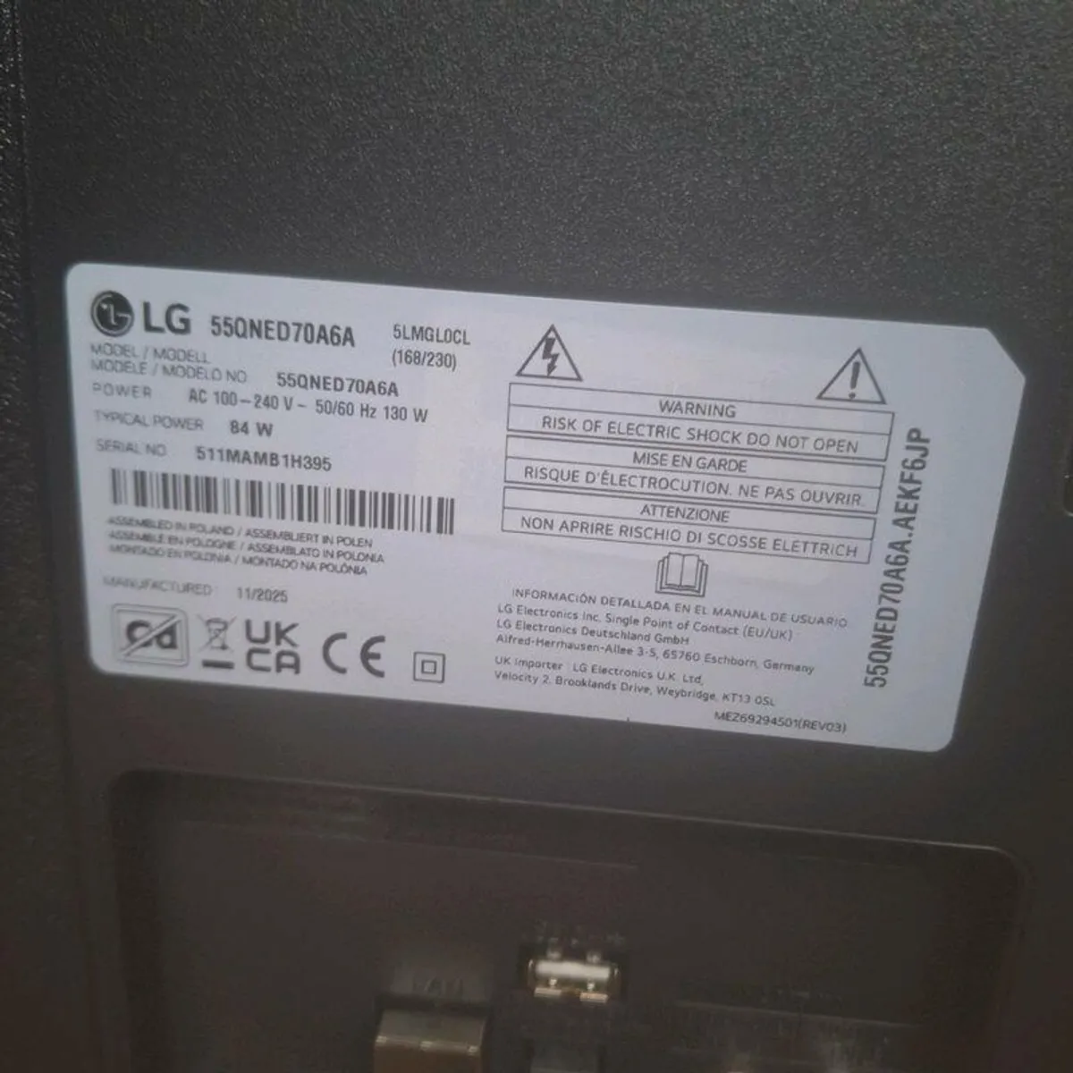 55 inch LG tv and Sanus bracket - Image 3