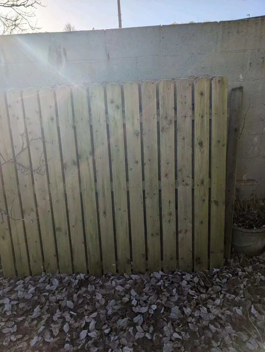 Coolrain Hit & Miss Round Top Double Sided Fence P - Image 2