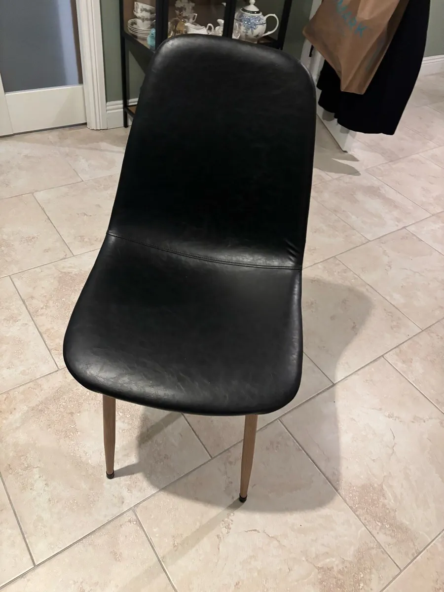 4 Faux Leather Kitchen Chairs - Image 2