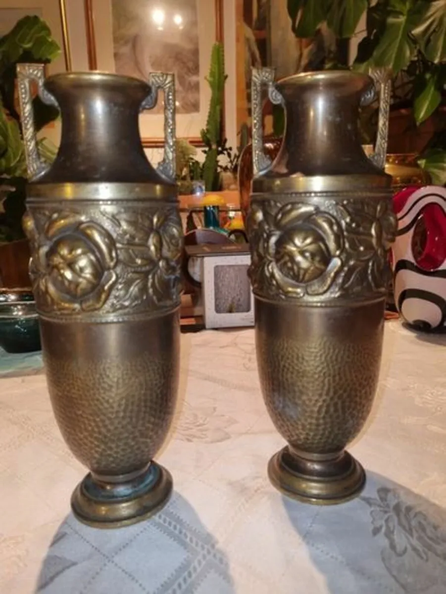 Art Nouveau Brass Vase, Beldray, - Image 1