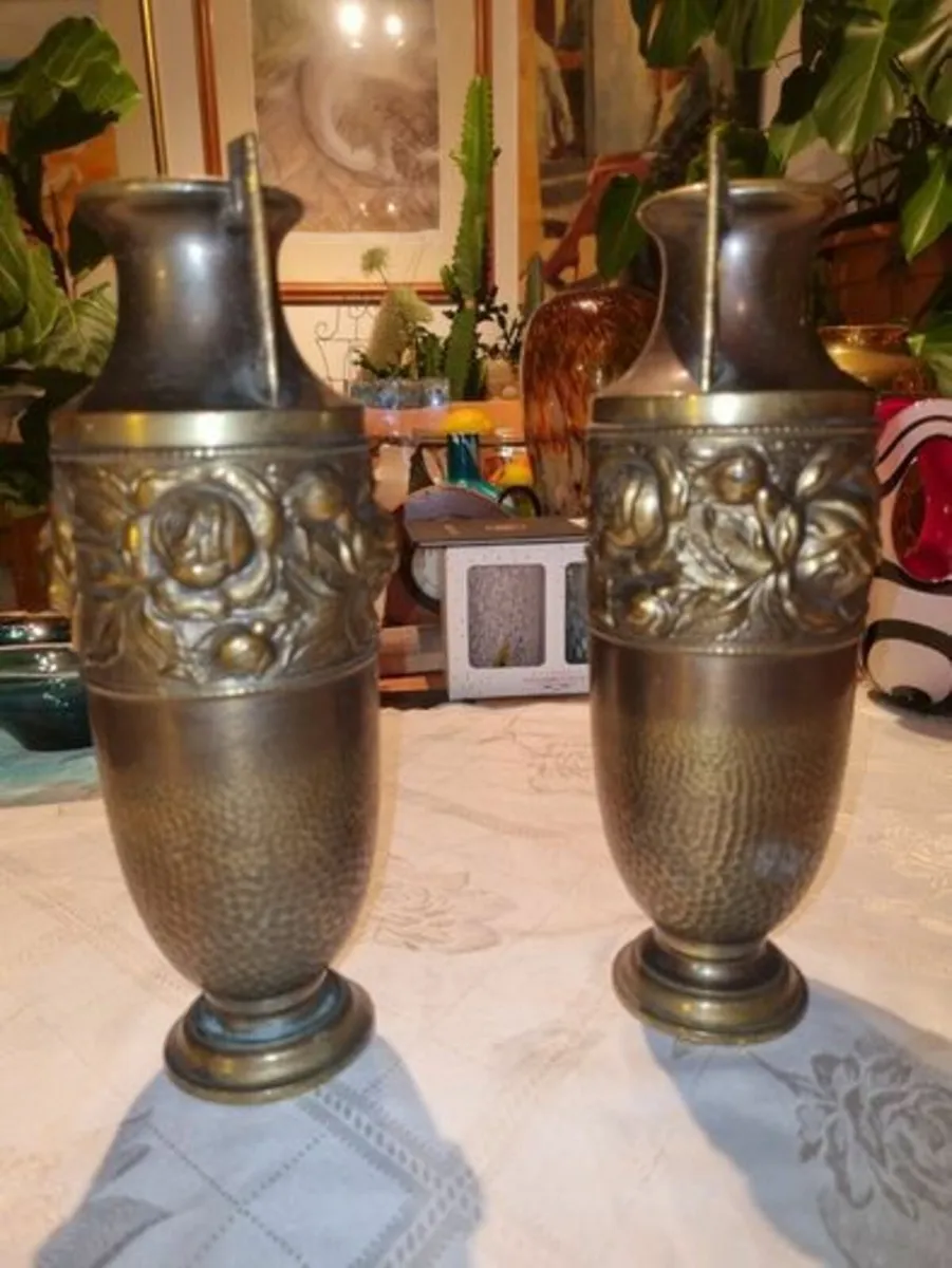 Art Nouveau Brass Vase, Beldray, - Image 3