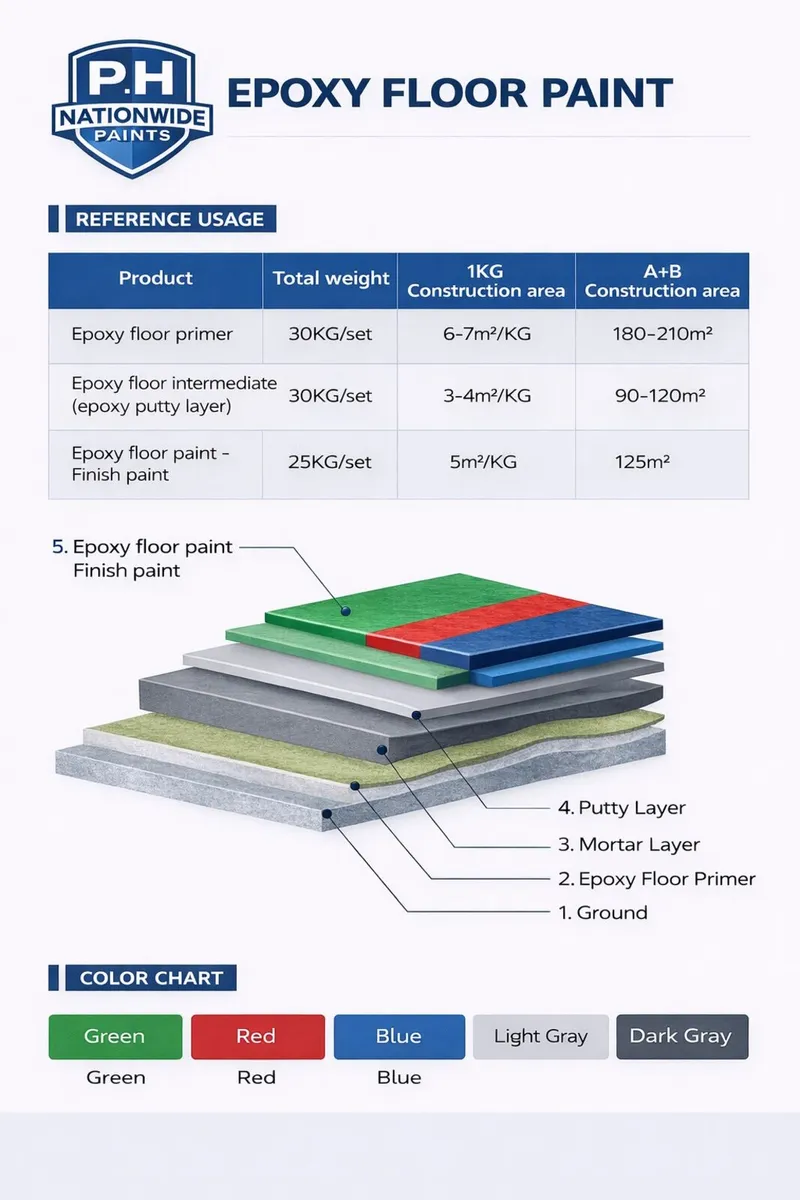 Epoxy Floor Paint 50-60Sqm Set - Image 2