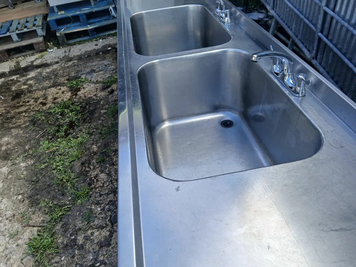 Double deep sink unit complete delivered - Image 3