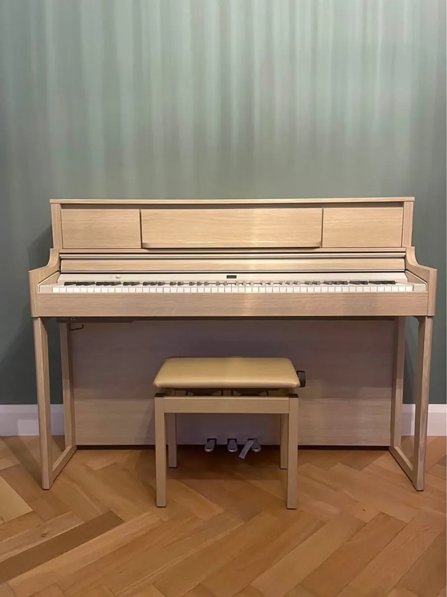 Roland LX5 digital upright piano in light oak - Image 1
