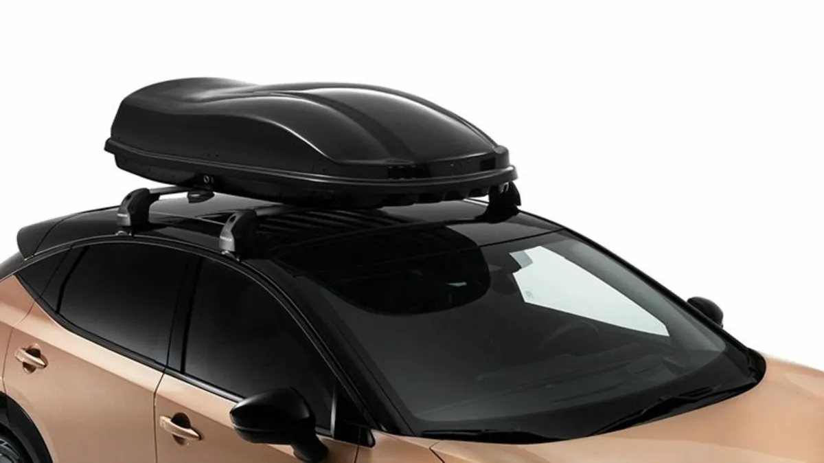 480L Black Roof Box With Quick Fixing Double Open - Image 2