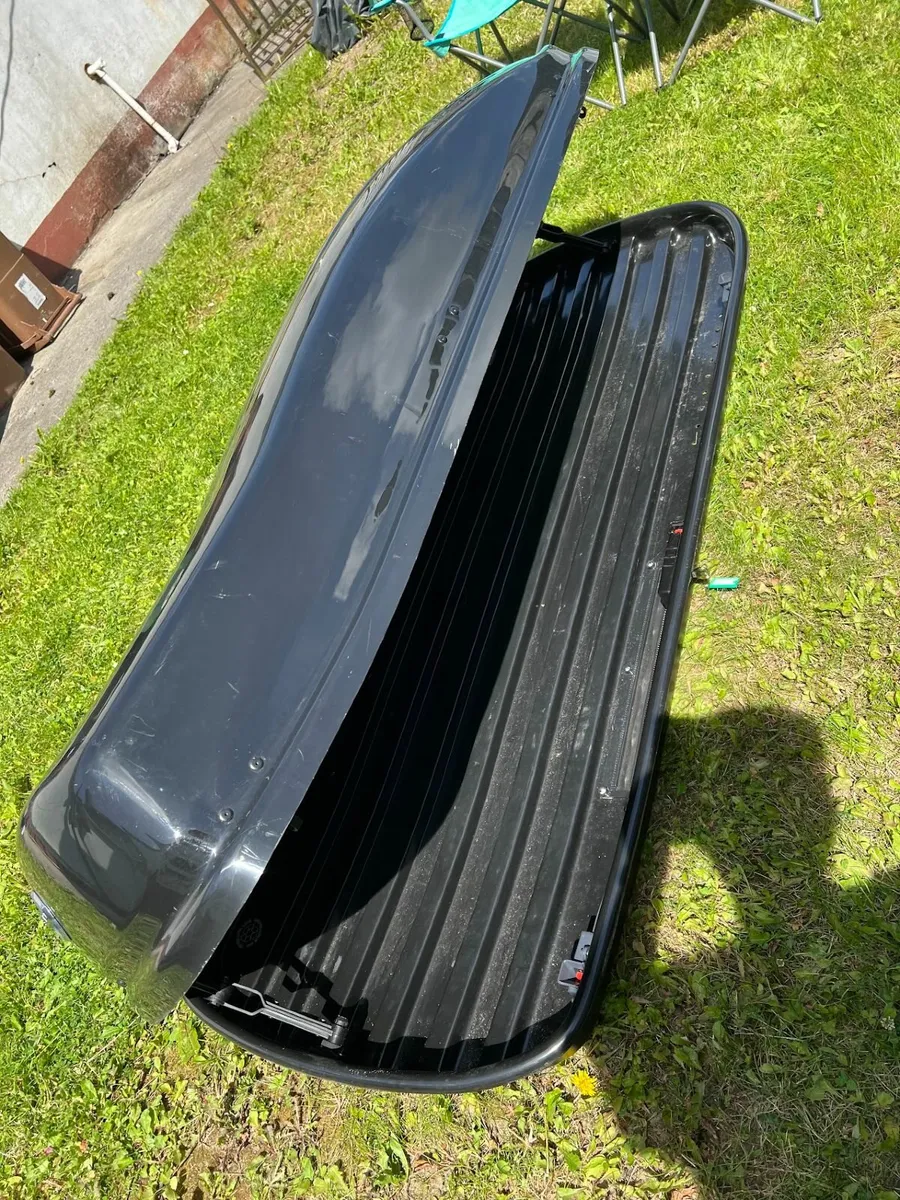 480L Black Roof Box With Quick Fixing Double Open - Image 4