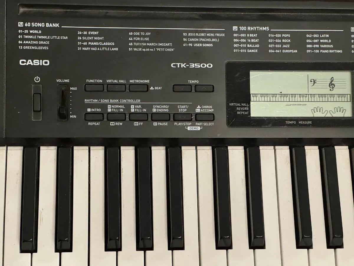 Casio CTK-3500 keyboard, stand, seat and pedal - Image 2
