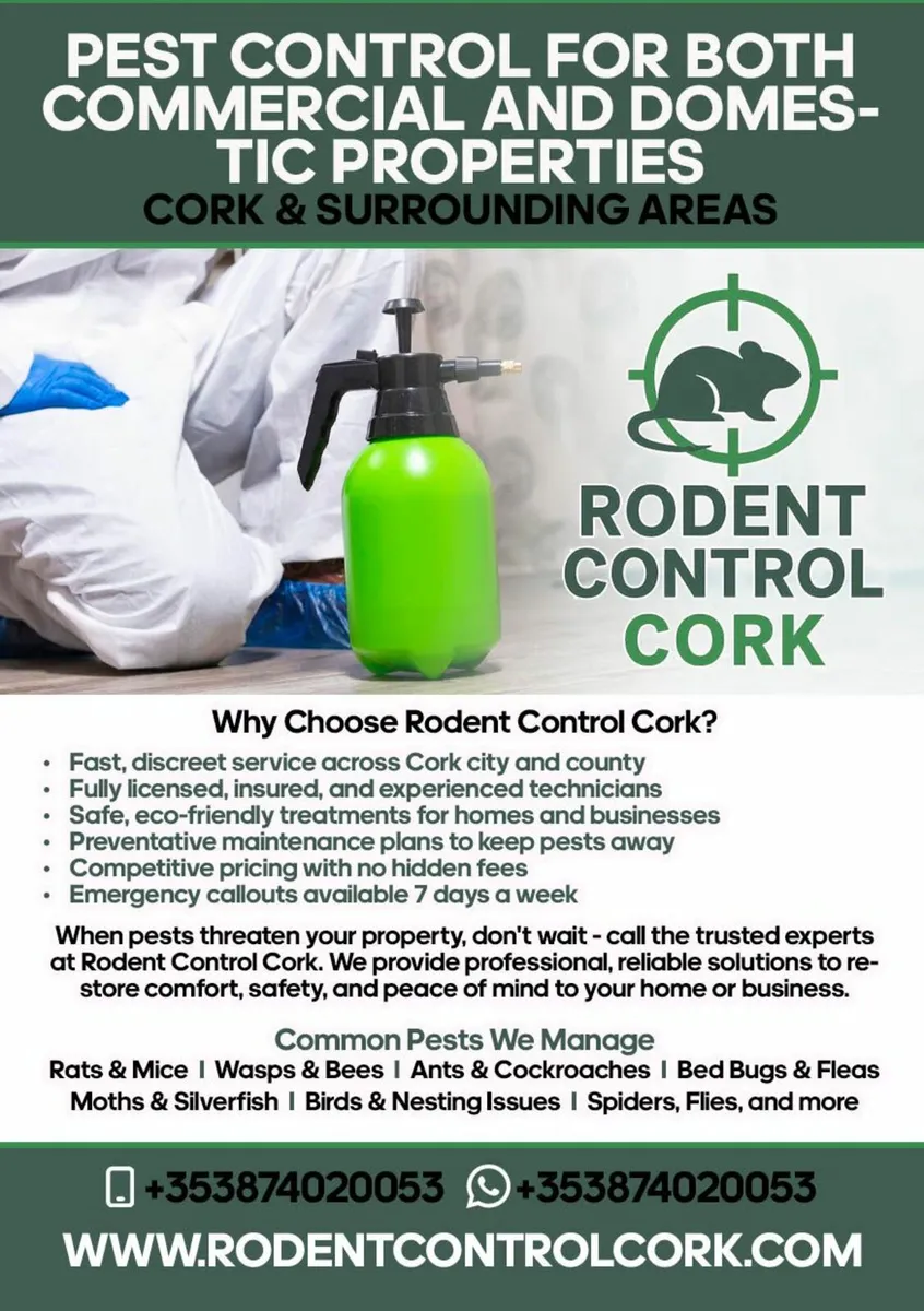 Pest Control Cork +353874020053