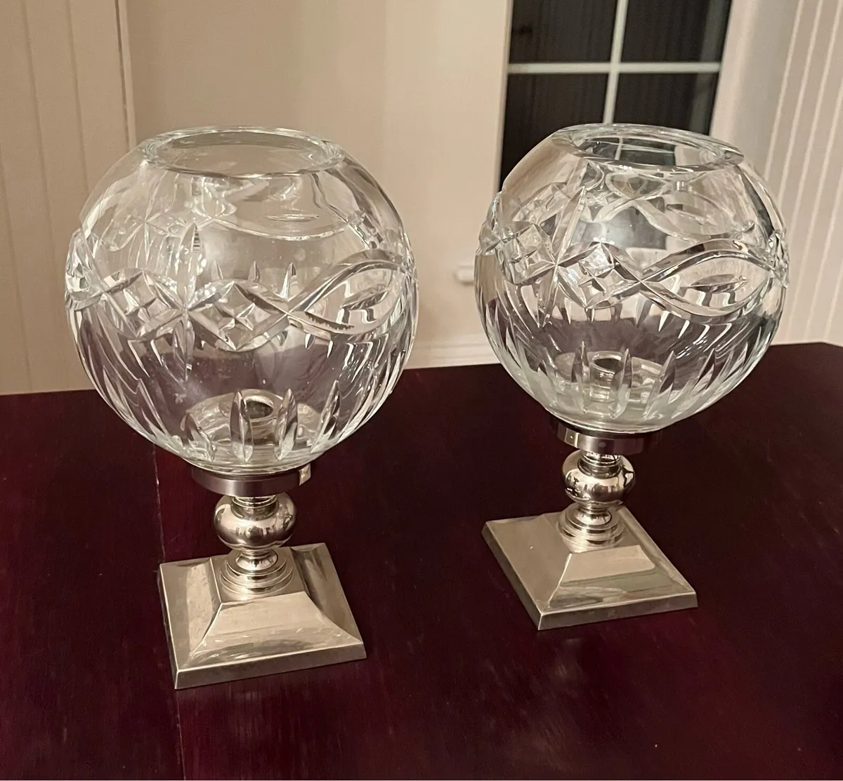Waterford glass candle holders - Image 1