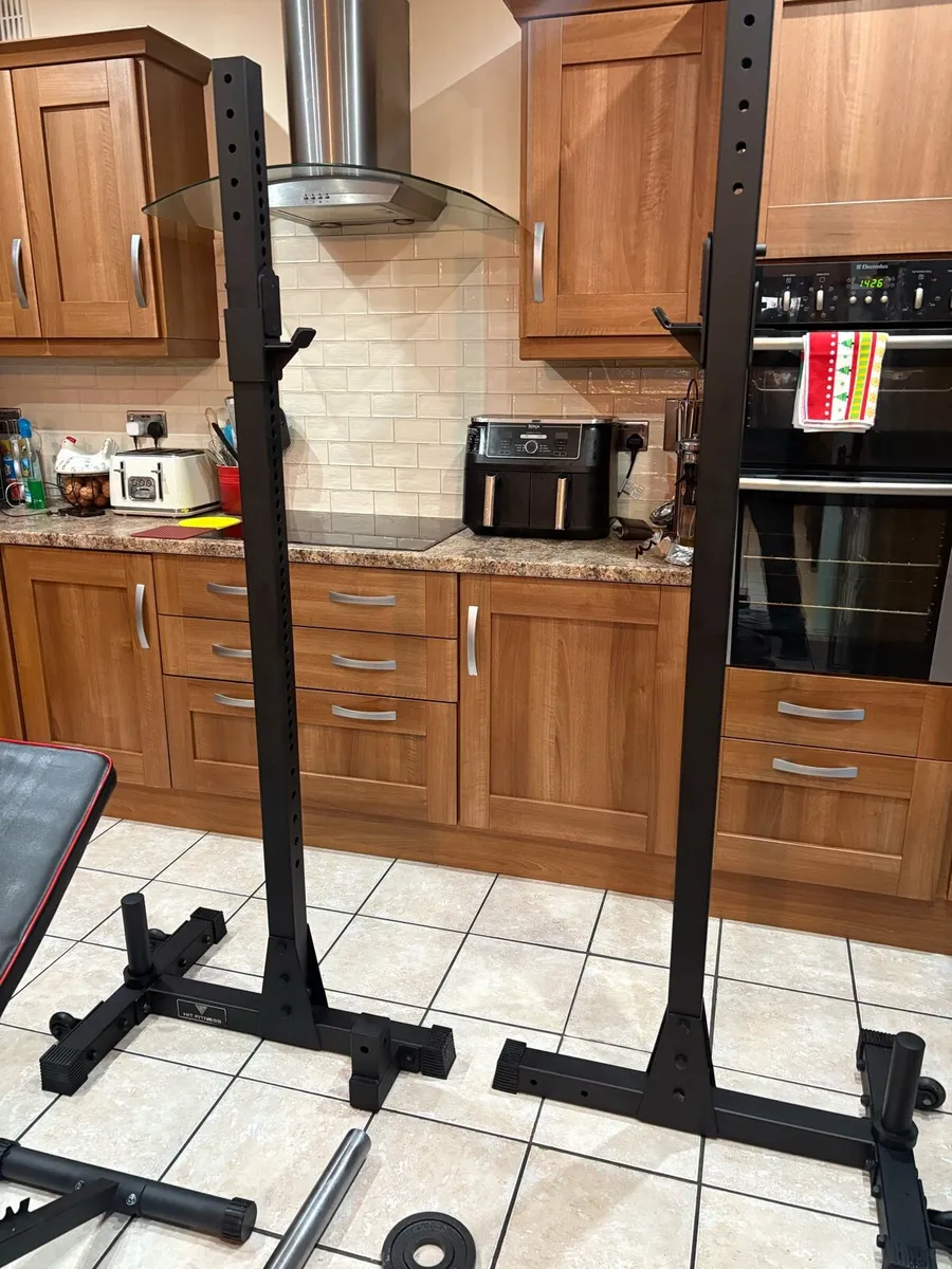 OLYMPIC WEIGHTLIFTING SET WITH HEAVY DUTY RACKS!!! - Image 3