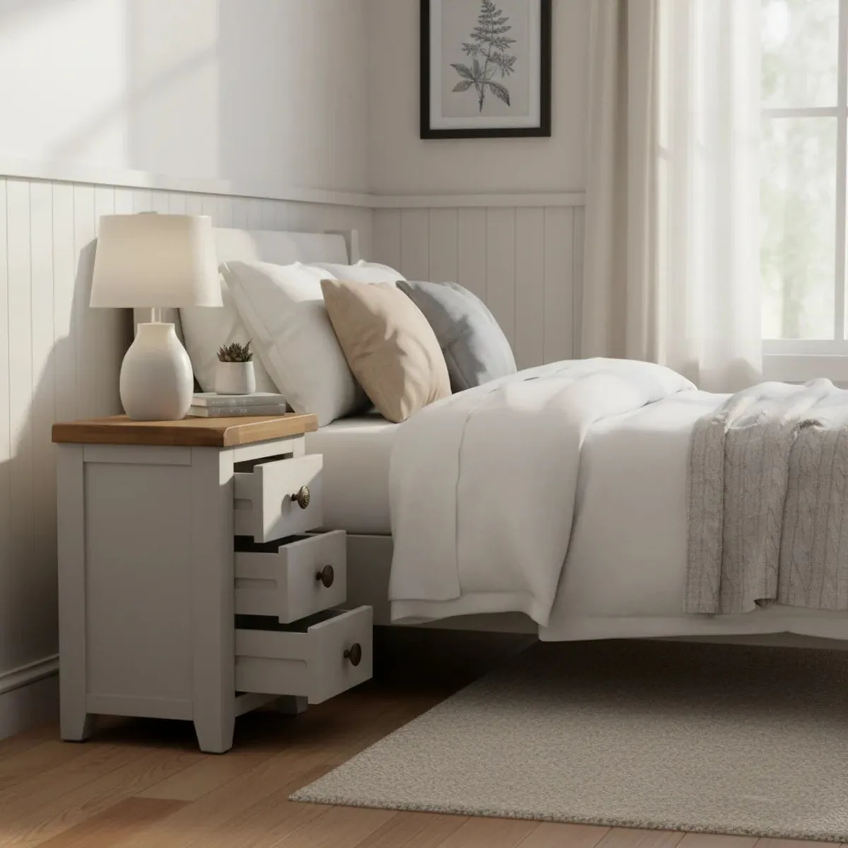 Oak Bedside Lockers - Image 1