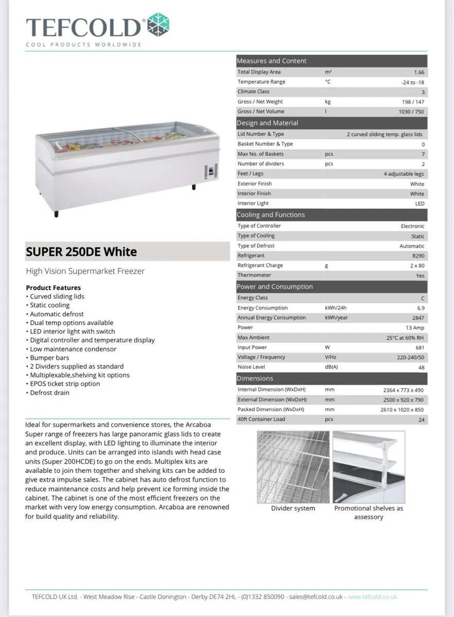 New 2.5m Chest Freezers - Image 3