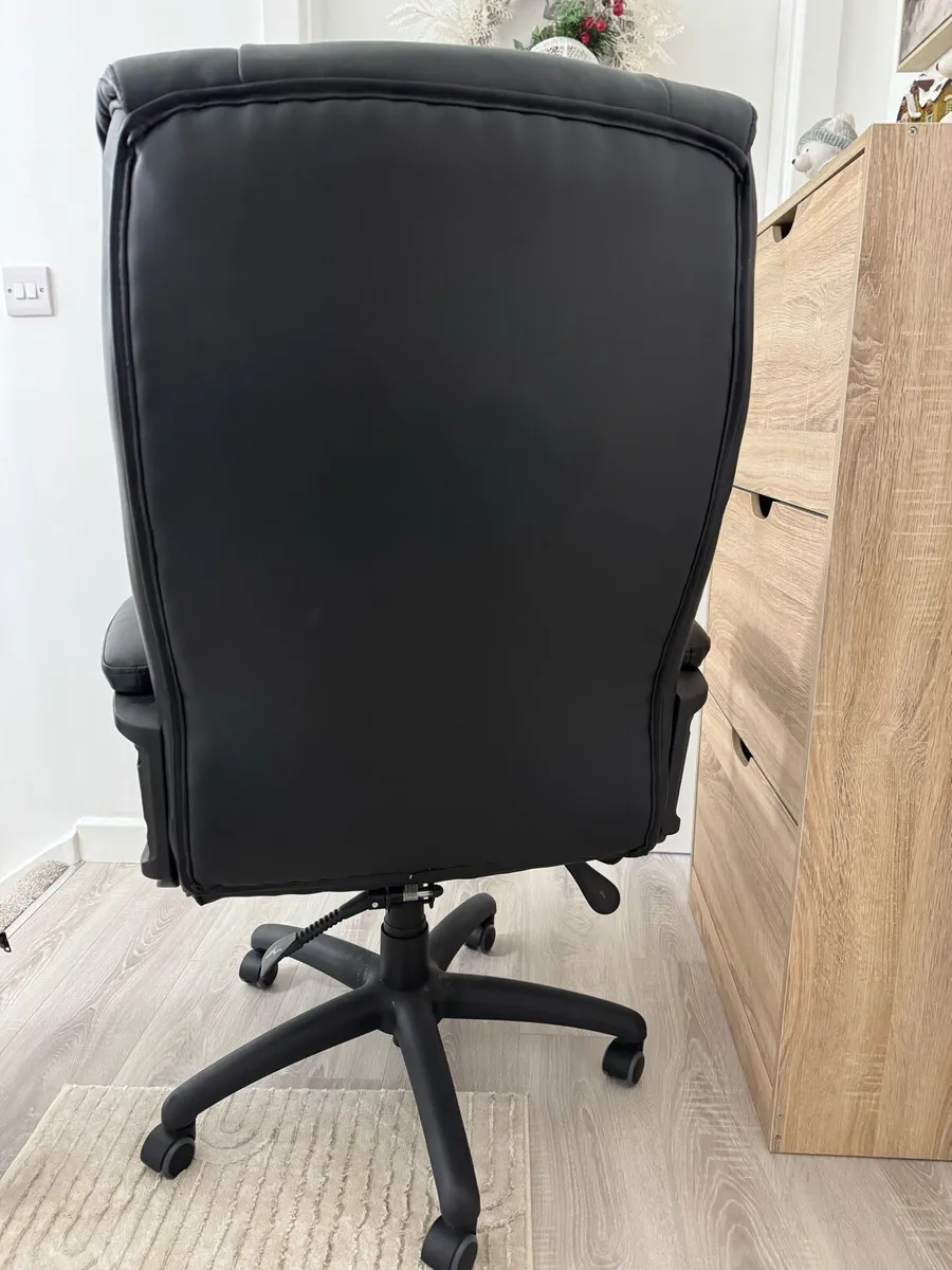 Black Leather Office Chair- BRAND NEW - Image 3