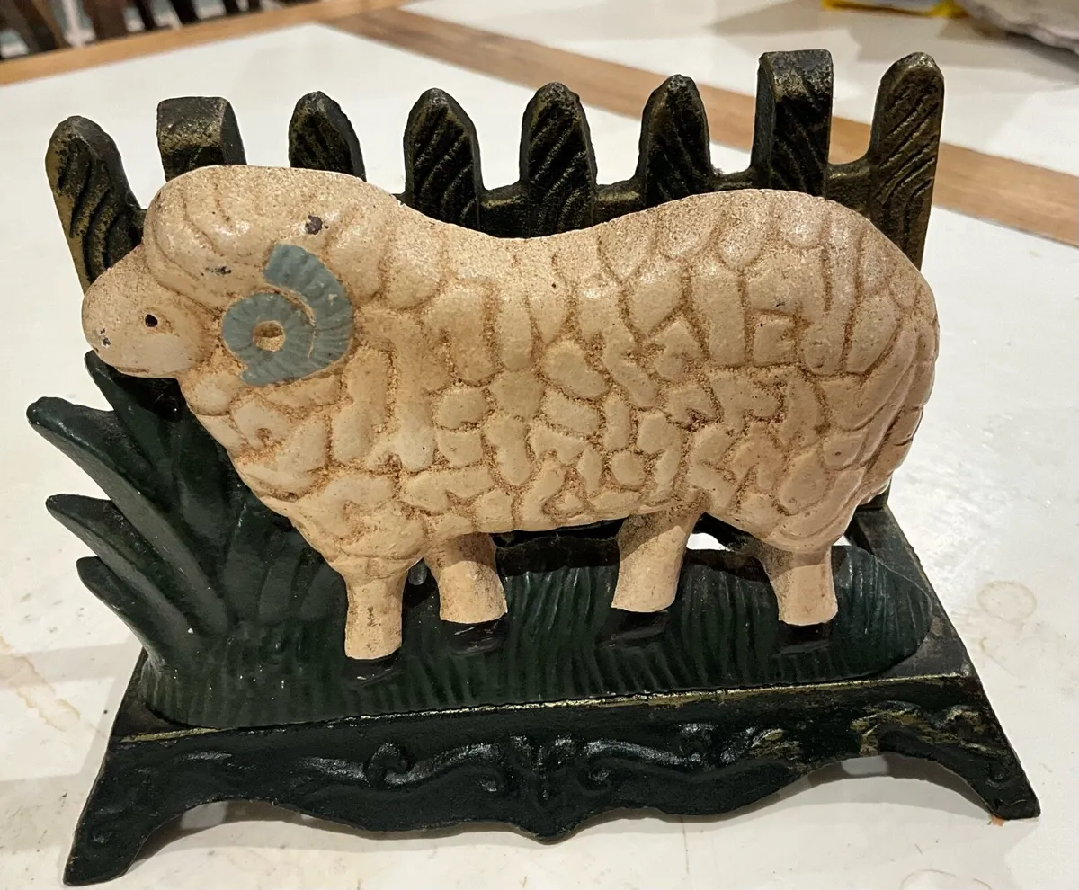 Cast Iron Napkin Holder/Door Stop - Image 1