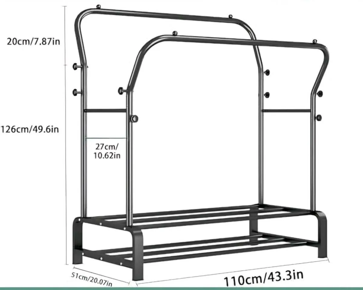 Sturdy Double Clothes Rail – Great Condition - Image 2